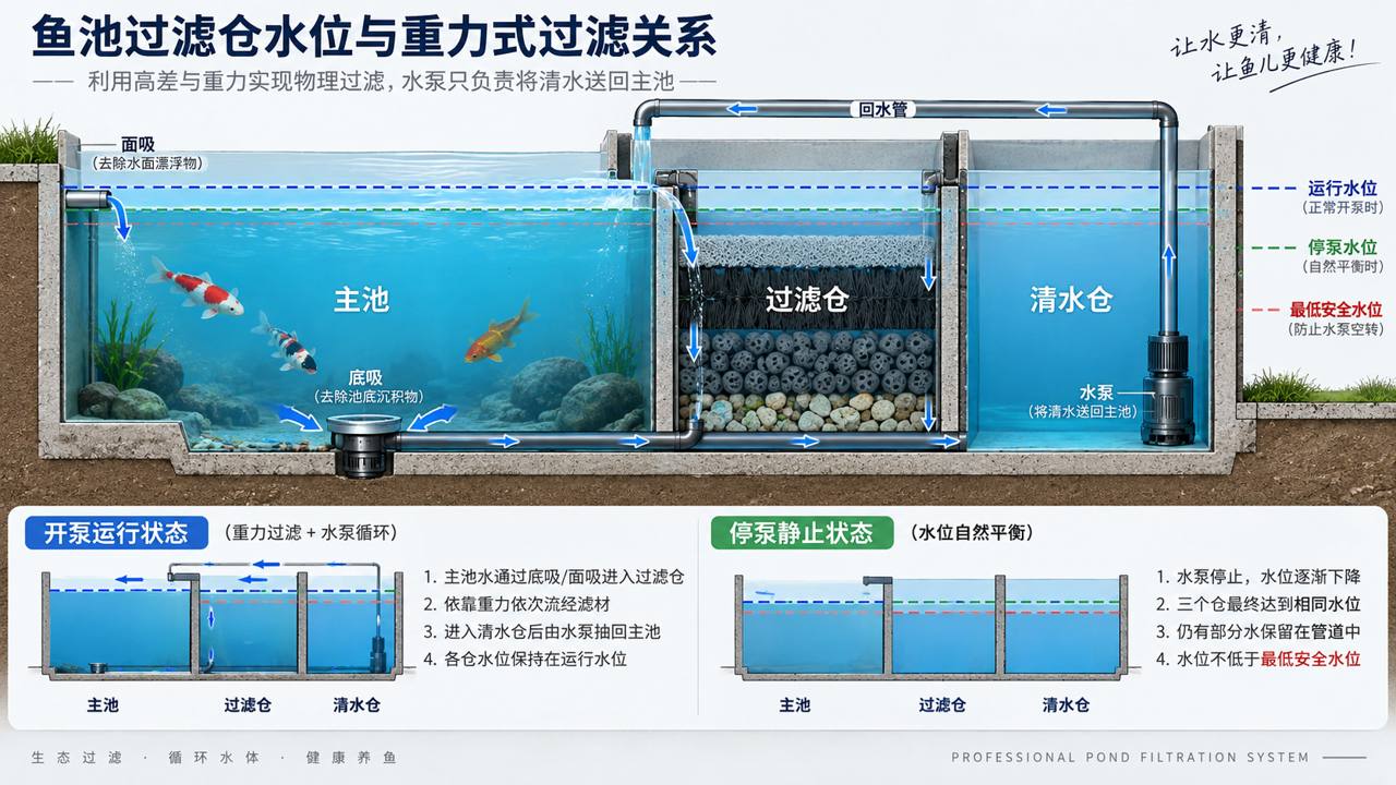 主池、过滤仓、清水仓和溢流关系怎么确定示意图
