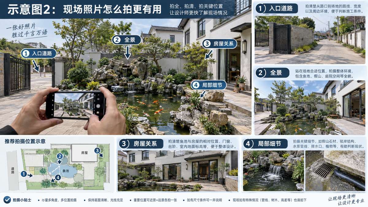 示意图：庭院现场拍摄指南示意图