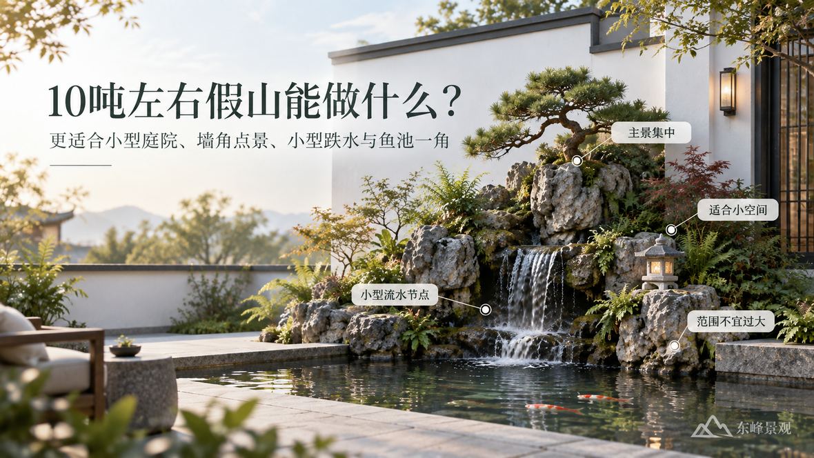 图3 10吨左右假山,更适合小型庭院与点景节点