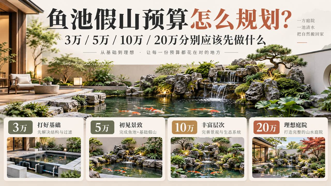 图1 鱼池假山预算规划总览